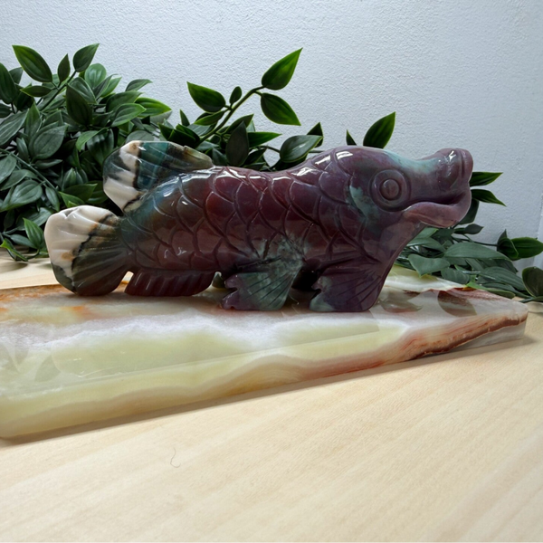 Vis van oceaan jaspis karper beeld