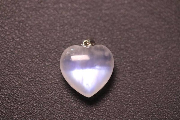 Maansteen blauw hanger hart 2