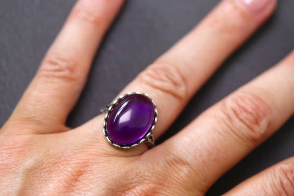 Amethist ring zilver S925 (2)