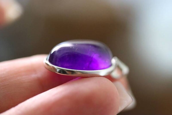 Amethist hanger Sterling zilver S925 (2)