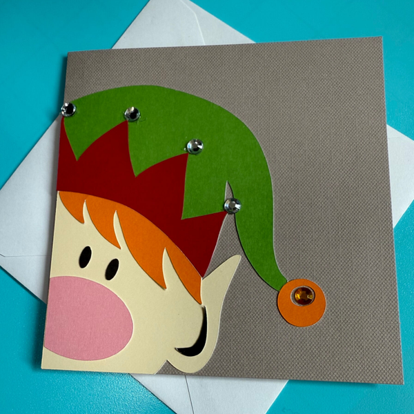 Christmas Card - "Peek-a-boo Elf"