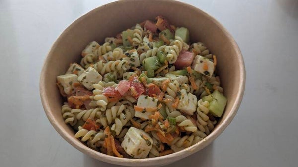 pasta pesto salade met fetakaas