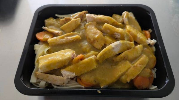 tagliatelle met kip curry wokgroeten