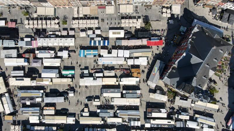 Zaterdagmarkt Sint-Truiden topdown