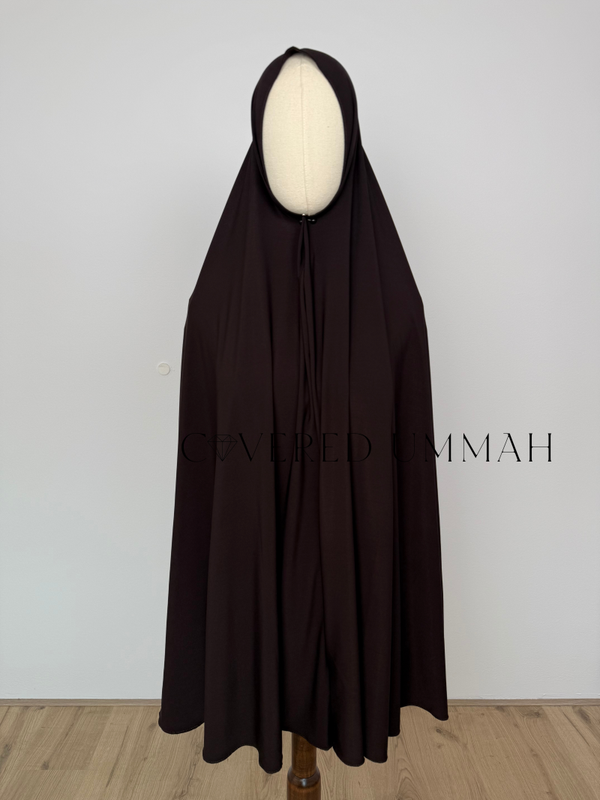 Premium Jersey Khimaar 'Dark Brown'