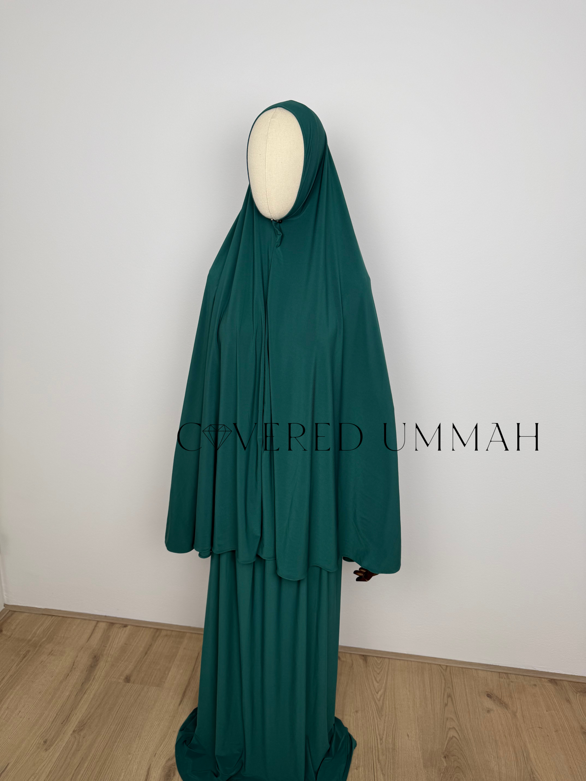 Premium Jersey Khimaar & Rok Set ‘Forest Green’