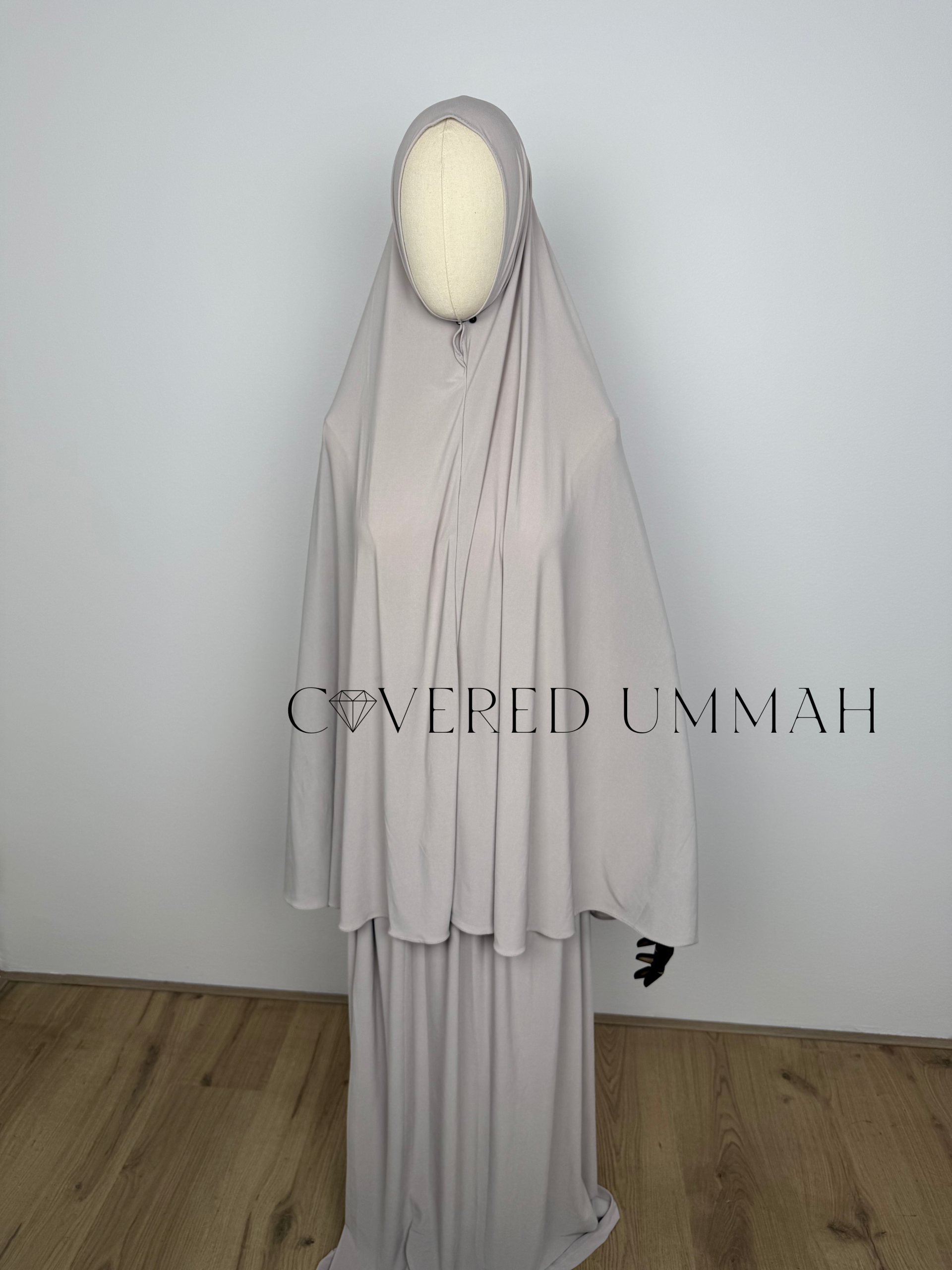 Premium Jersey Khimaar & Rok Set ‘Beige’