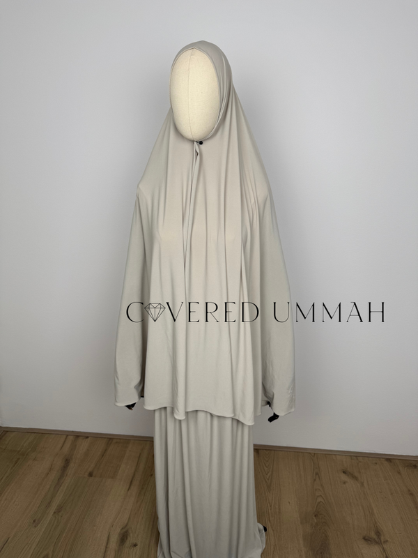 Premium Jersey Khimaar & Rok Set ‘Sand’