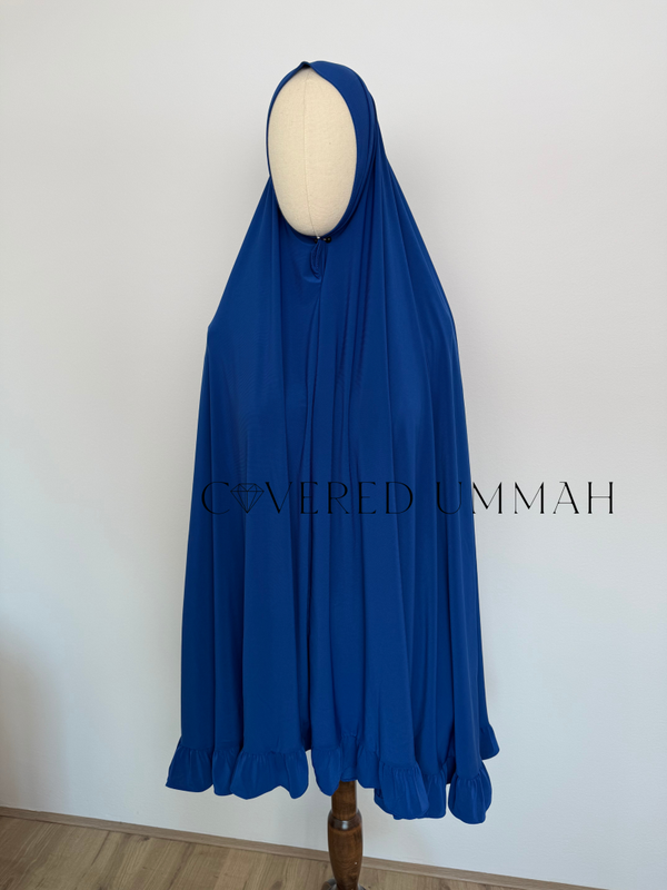 Premium Jersey Ruffle Khimaar 'Kings Blue