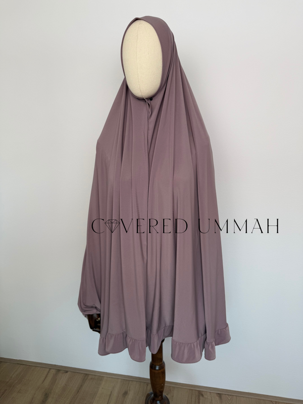 Premium Jersey Ruffle Khimaar 'Mauve'
