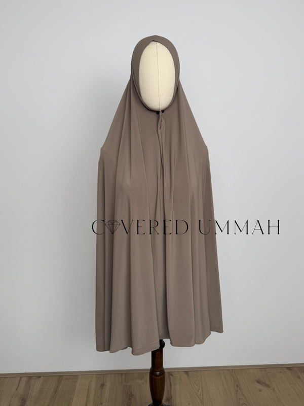 Premium Jersey Khimaar 'Dark Taupe'