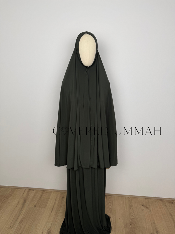 Premium Jersey Khimaar & Rok Set ‘Khaki’