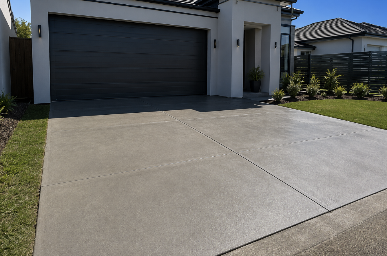Concrete driveway