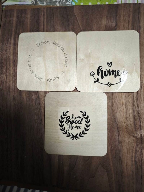 Untersetzer mit Spruch