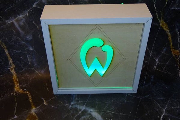 Led Motiv-Leuchte im 3D Rahmen