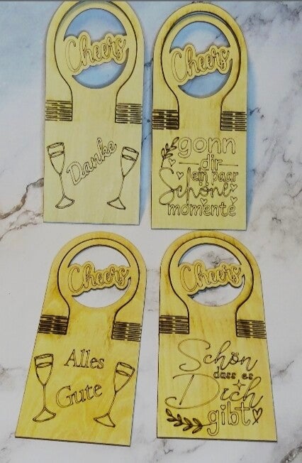 Flaschenkragen mit Spruch