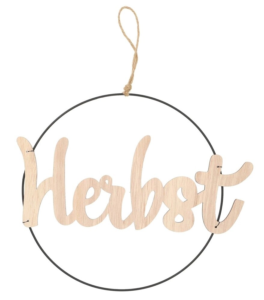 Deko Ring mit Schriftzug aus Holz