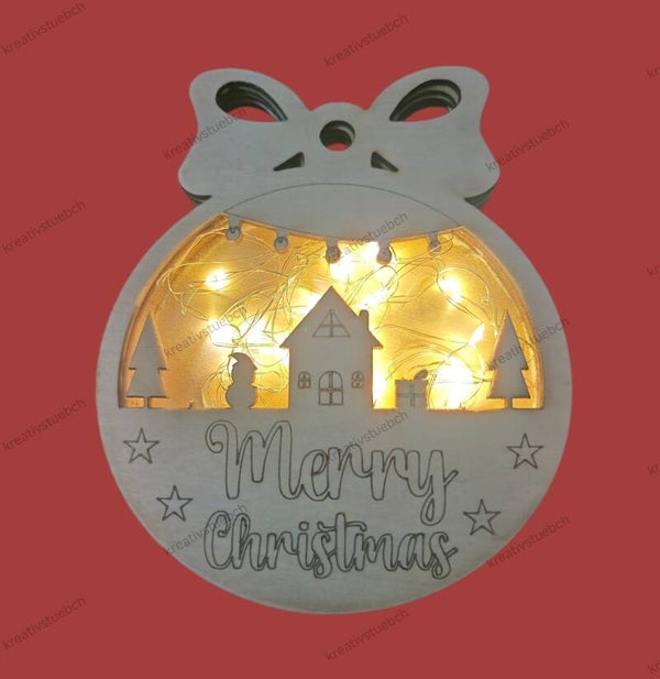 Weihnachtlicher Aufhänger mit LED