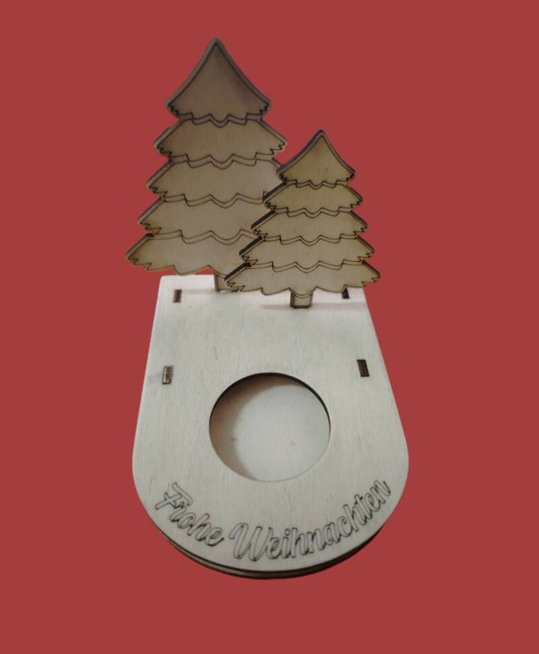 Teelicht Halter Sockel ideal für Mitbringsel in Einrichtungen wo keine Kerze erlaubt ist