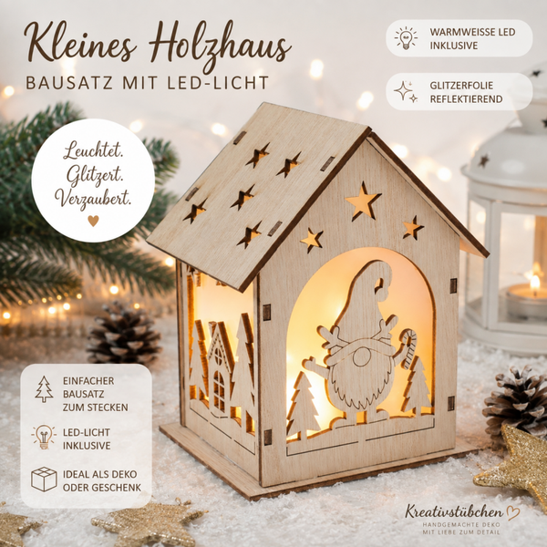 Häuschen LED Beleuchtung Weihnachtsmotiv