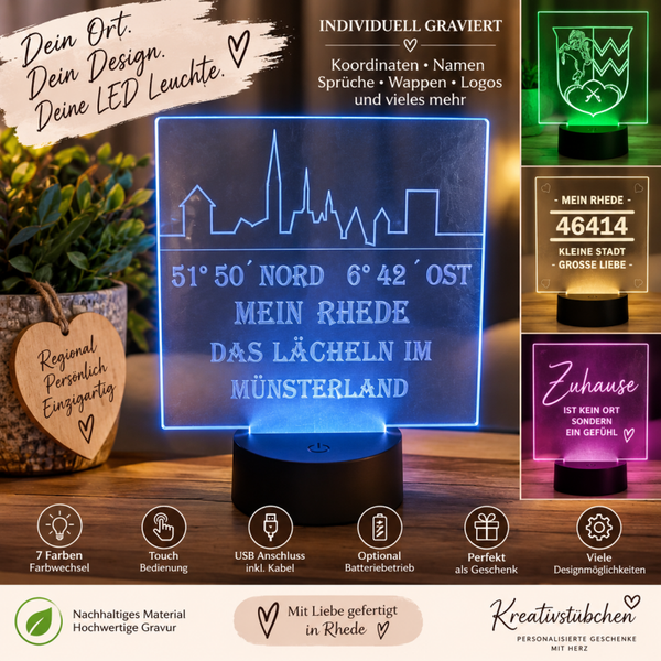 Stylische leuchtende Aufsteller
