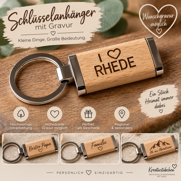 Schlüsselanhänger "I Love Rhede"