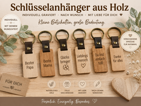 Schlüsselanhänger mit Lederband