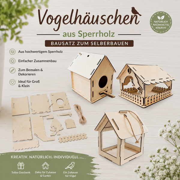 Vogelhäuschen als selbst Bausatz