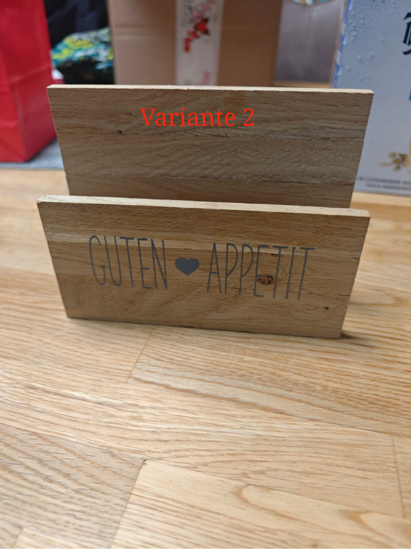 Servierte Halter aus Holz