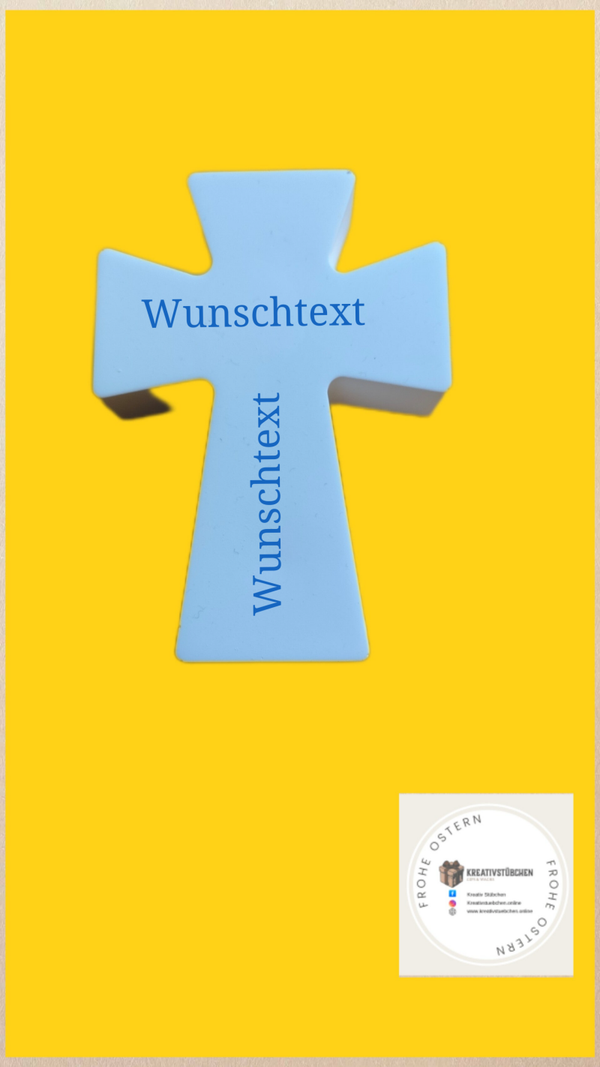 Kreuz mit Beschriftung