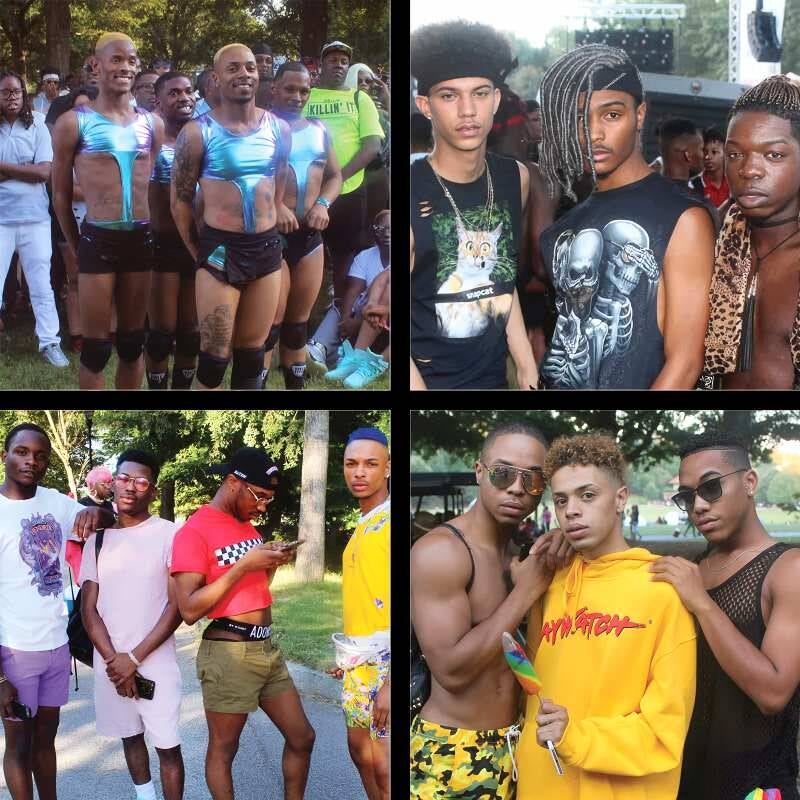 Gay Black communities meeting up in celebration of pride, endurance, unity, and strength healing through community.