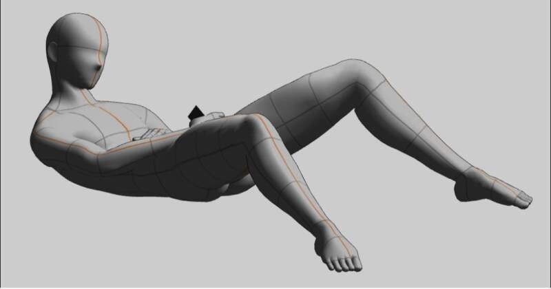 Masturbation illustration for men side view