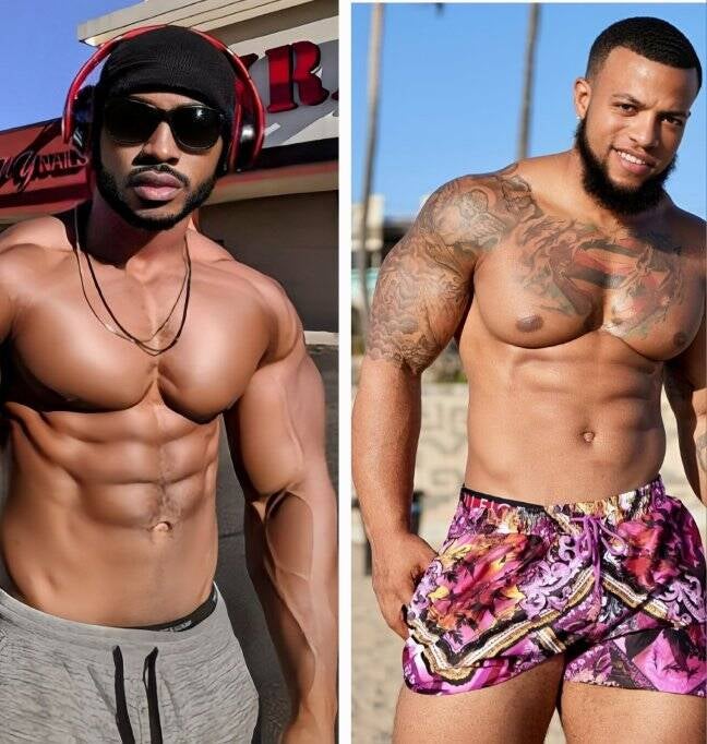Black male Doms Jae Superior and Maurice Holmes displaying strength, unity, and masculine power—representing leadership in BDSM, consent education, and Black male dominance.