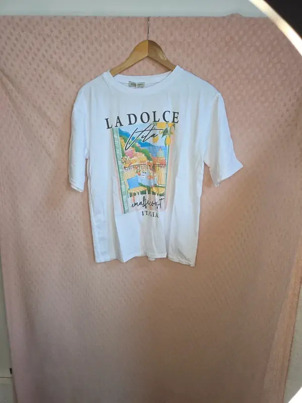 Wit T-shirt La Dolce Vita