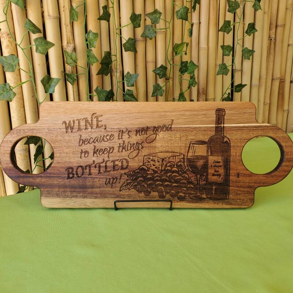 Wine, because it's not good to keep things bottled up!