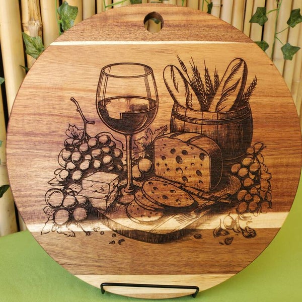 Round Wine and Cheese Charcuterie Board