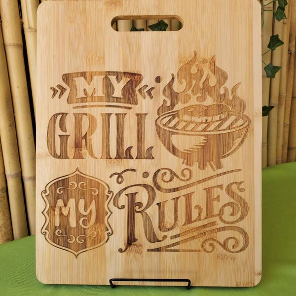 MY GRILL MY RULES BBQ Serving Board