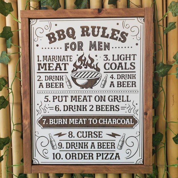 BBQ RULES FOR MEN