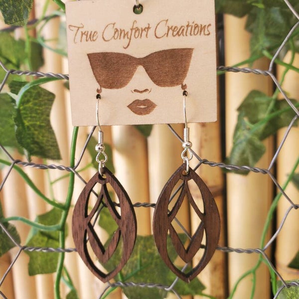 Walnut Laser cut earrings