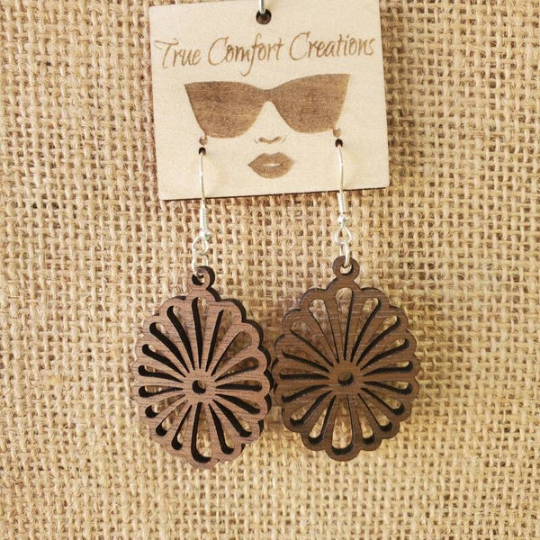 Walnut Laser cut Earrings