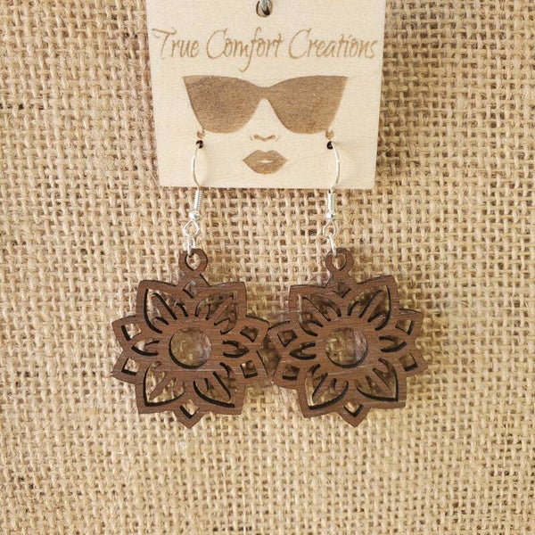 Walnut Laser cut Earrings