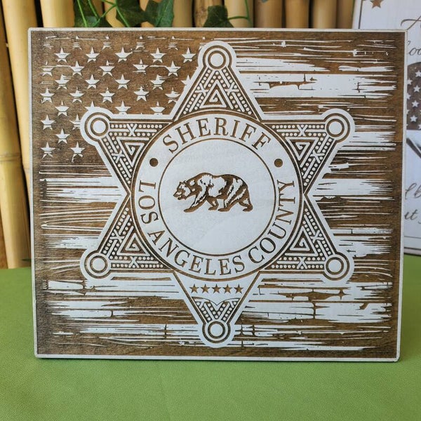 Sheriff rustic wood sign
