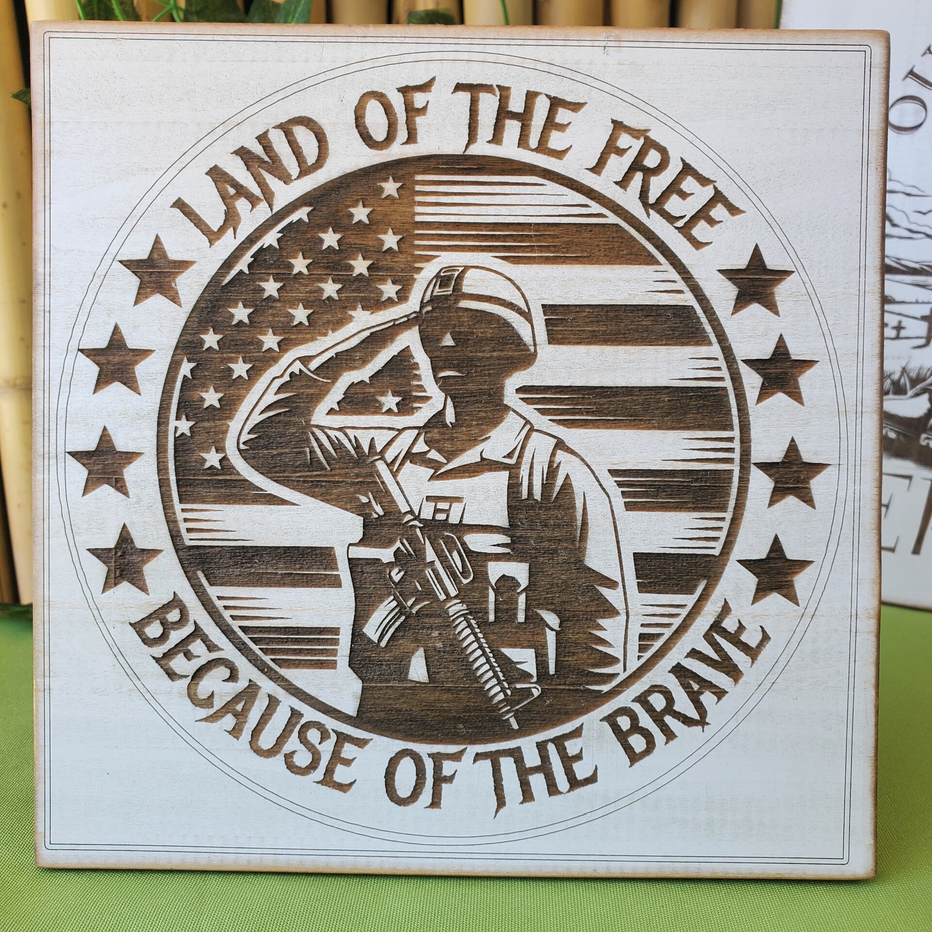 LAND OF THE FREE BECAUSE OF THE BRAVE