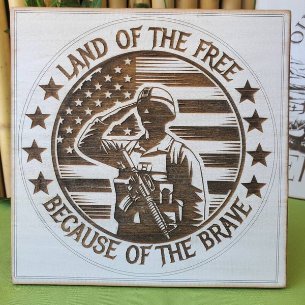 LAND OF THE FREE BECAUSE OF THE BRAVE