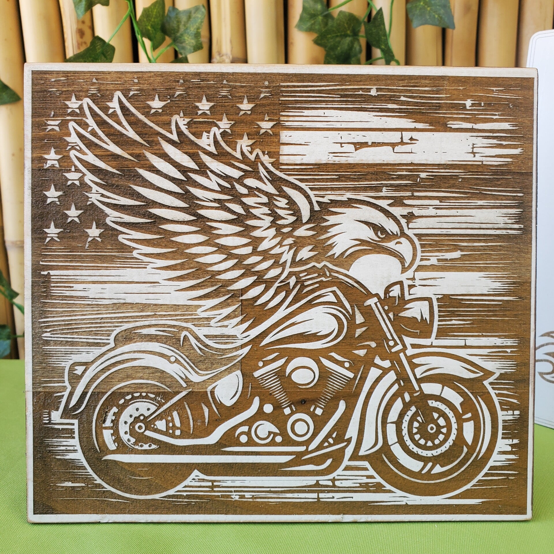 Classic bike/eagle/flag