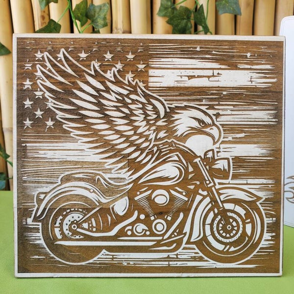 Classic bike/eagle/flag