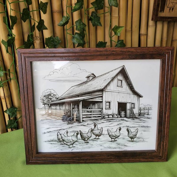 Rustic Barn framed 8x10