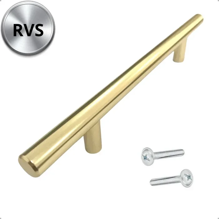 Meubelgreep Lang Goud afgerond