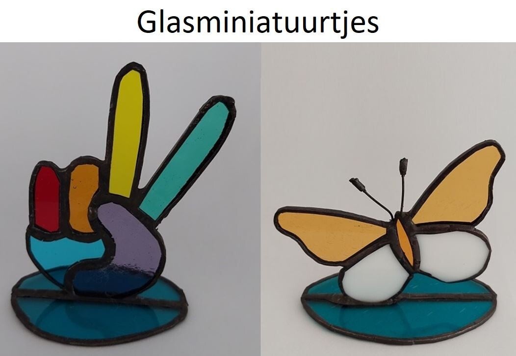 glasminiatuur glas in lood tiffany