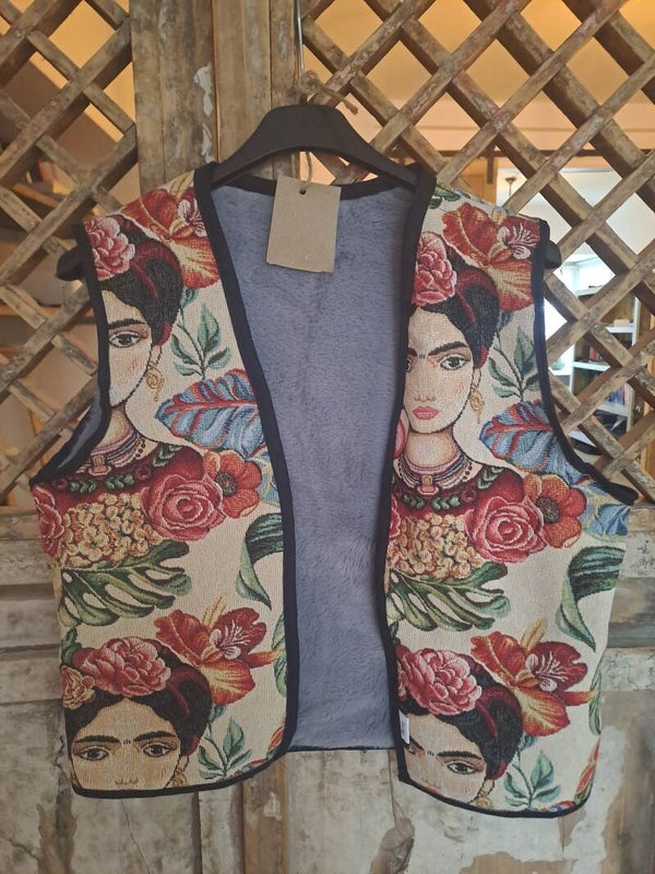 Reversible gilet Frida Kahlo